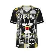 Badtz Maru Baseball Jersey Shirts Spring Summer Men Button Shirt